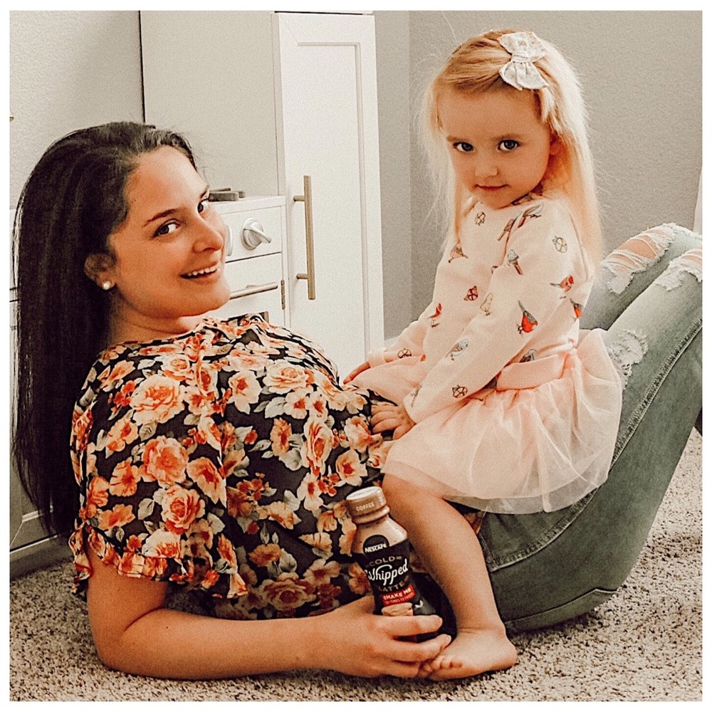 &Layered floral top, size M